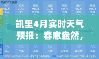 凯里4月实时天气预报：春意盎然，温暖与雨水交织