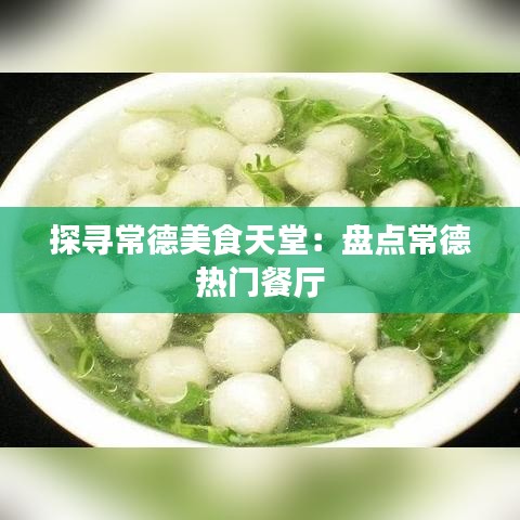 探寻常德美食天堂：盘点常德热门餐厅