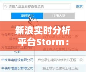 新浪实时分析平台Storm：大数据时代的实时数据处理利器